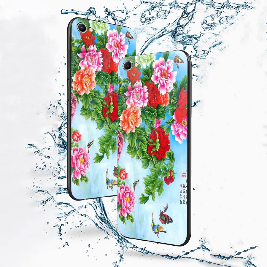 Ốp điện thoại kính cường lực cho máy Oppo A71 - mẫu đơn MS MAUDON051