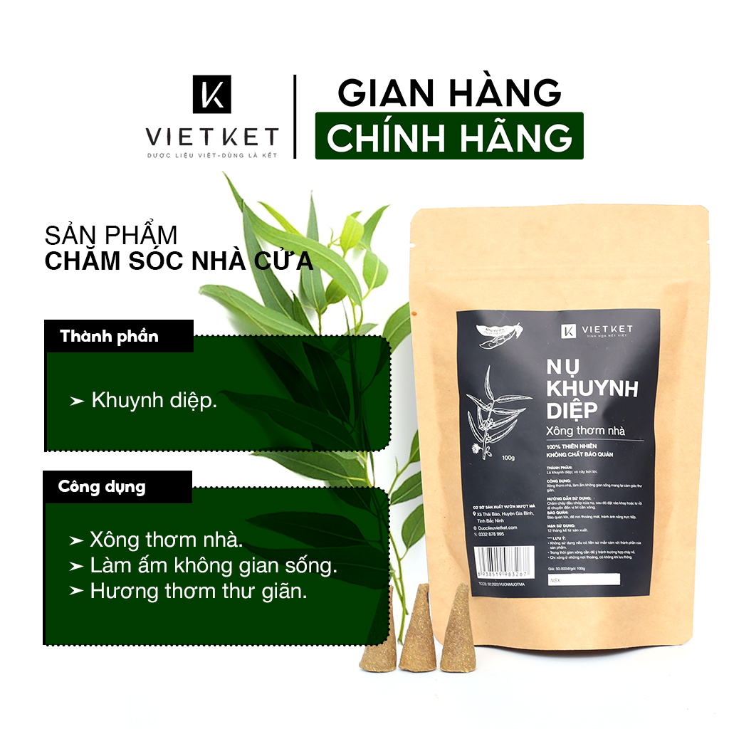 Nụ Khuynh Diệp VIETKET (VIỆT KẾT) 100g - Xông nhà tẩy uế, mùi thơm ký ức từ căn bếp nhà