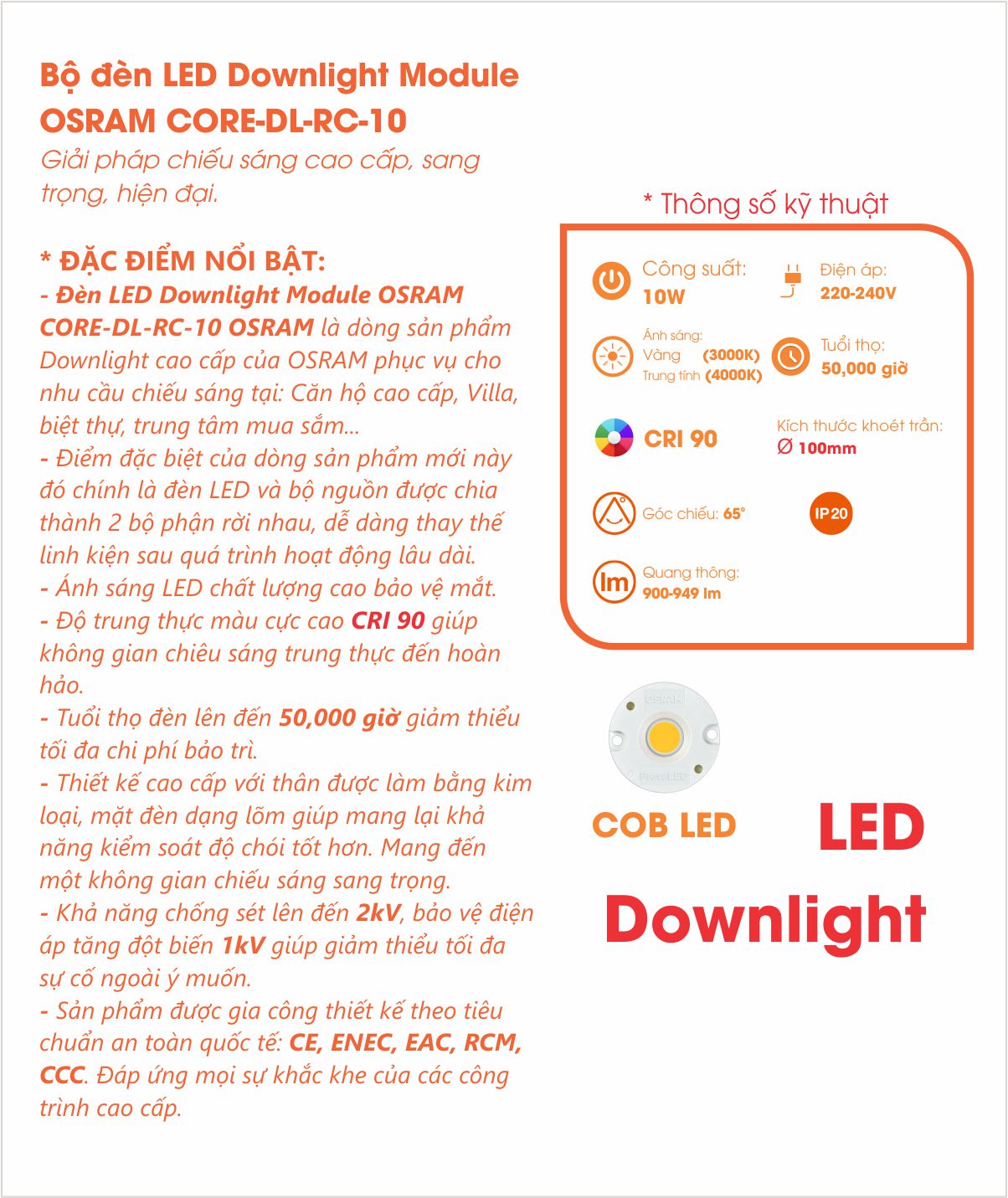 Downlight Module CORE-DL-RC OSRAM 2
