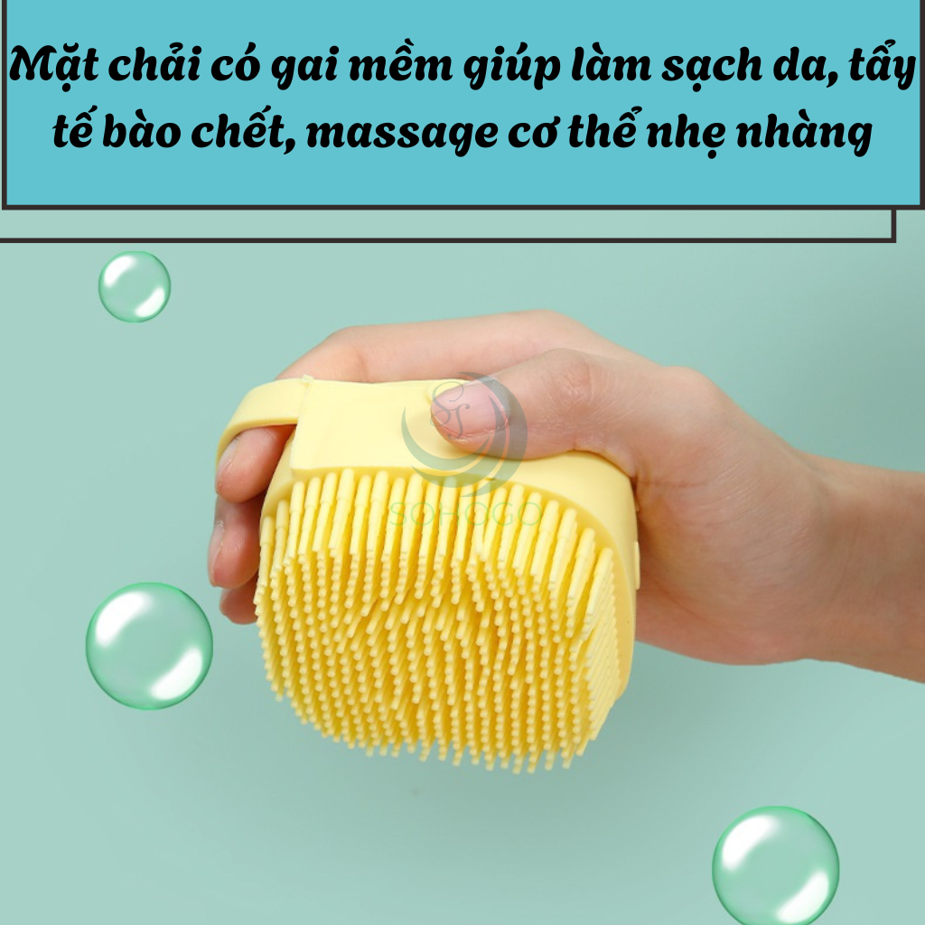 Bàn Chải Tắm Hình Thú Đáng Yêu Cho Bé – Chăm Sóc Da Nhẹ Nhàng Dụng Cụ Tắm Gội Silicon Đa Năng – Bóp Là Ra Bọt Cọ Tắm Silicon Tạo Bọt Có Hộp Đựng Xà Phòng Bàn Chải Massage Cơ Thể Silicon Mềm – Không Cần Tạo Bọt Tay