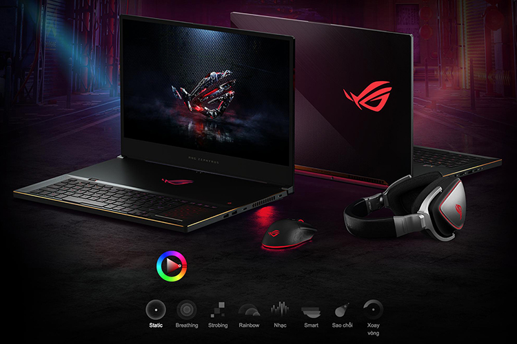 Laptop ASUS ROG Zephyrus S17 GX701LXS-HG038T (Core i7-10875H/ 32GB (16GB + 16GB Onboard) DDR4 3200MHz/ 1TB SSD PCIE G3X4/ RTX 2080 Super 8GB GDDR6/ 17.3 FHD IPS, 300Hz, 3ms/ Win10) - Hàng Chính Hãng