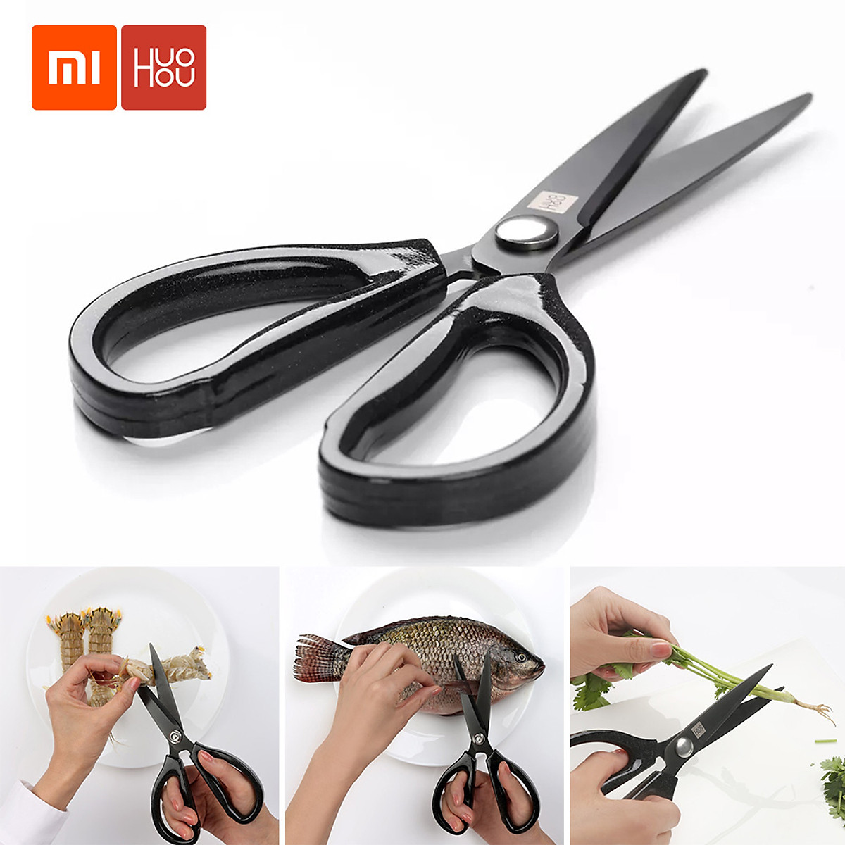 Xiaomi Youpin Kitchen Scissors Stainless Steel Scissors Multipurpose Shears Tool Corrosion Protection for Meat