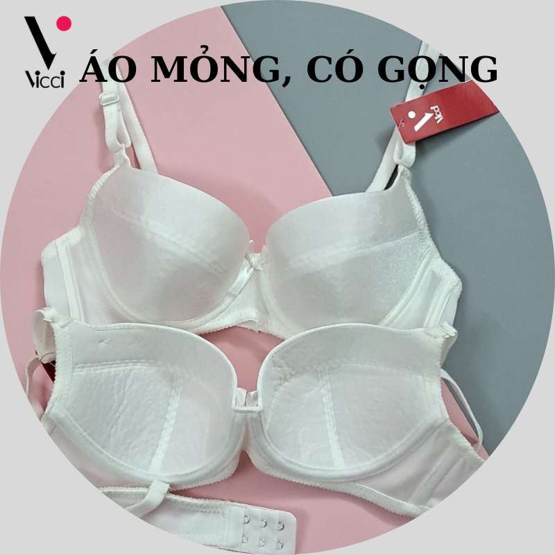 Áo lót nữ nâng ngực trơn, mỏng, có gọng Vicci AV.06 (phiên bản nâng cấp của AV.04) cúp chéo, dây vai có thể tháo rời, mềm mại, thoải mái tuyệt đối