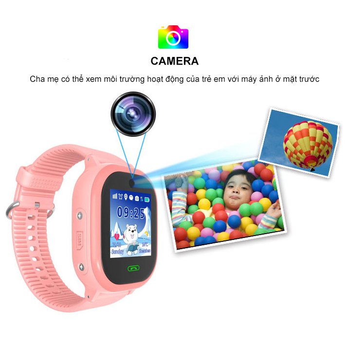 Đồng hồ định vị trẻ em GPS TD06S chống nước, có camera