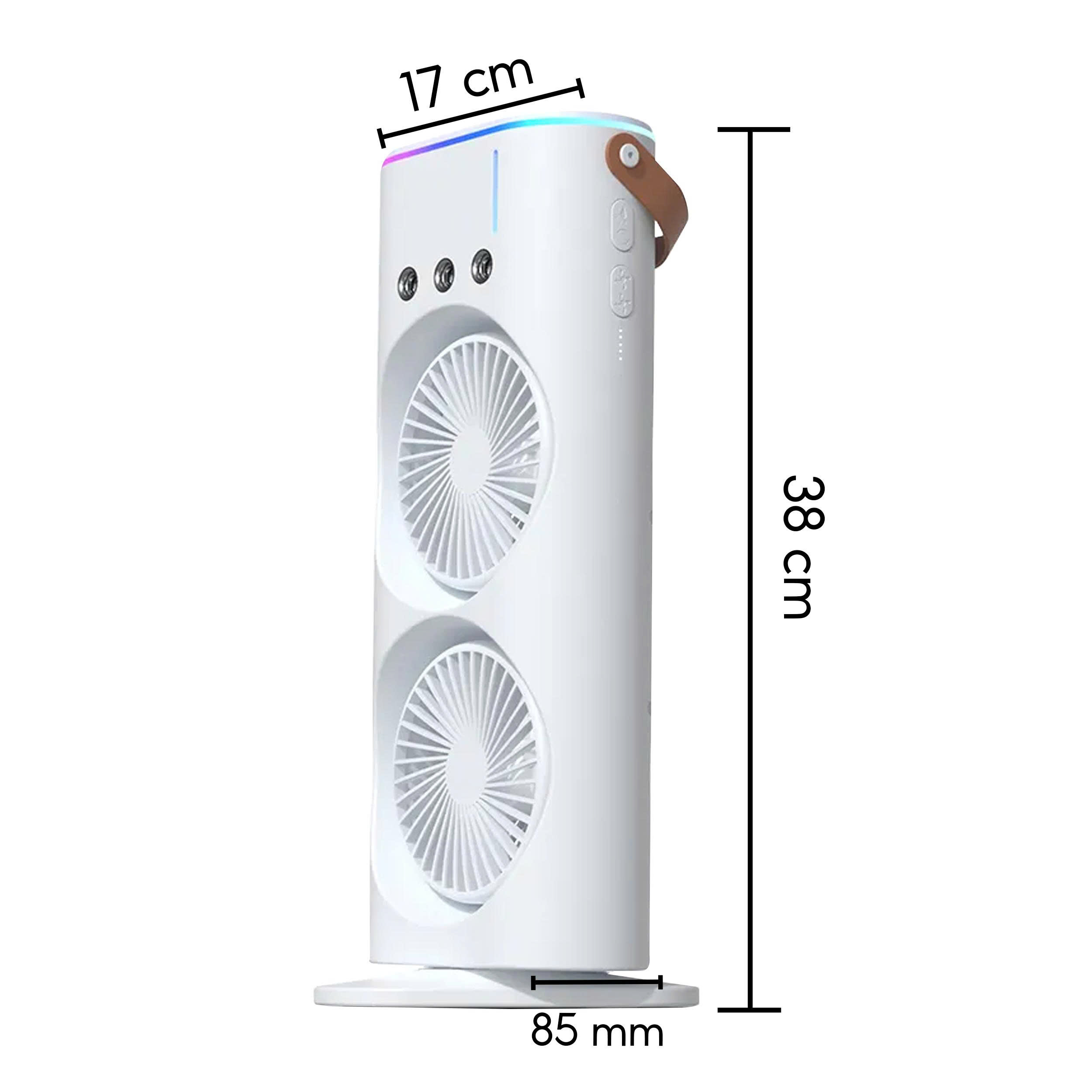 Quạt hơi nước tích điện Half Horse, xoay 180 độ , pin 4000 mah. Trợ thủ đắc lực cho mùa hè nóng nực