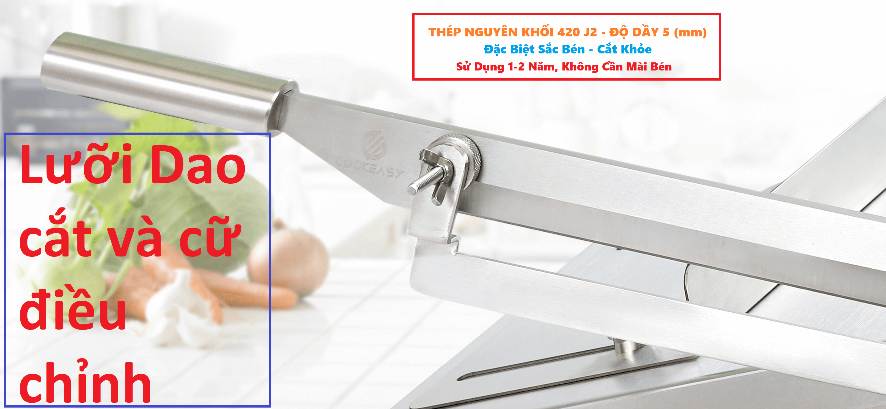 máy thái thịt đông lạnh, cắt xương đa năng cầm tay hàng chính hãng cookeasy. bản dao chặt gà đặc biệt ce800 7