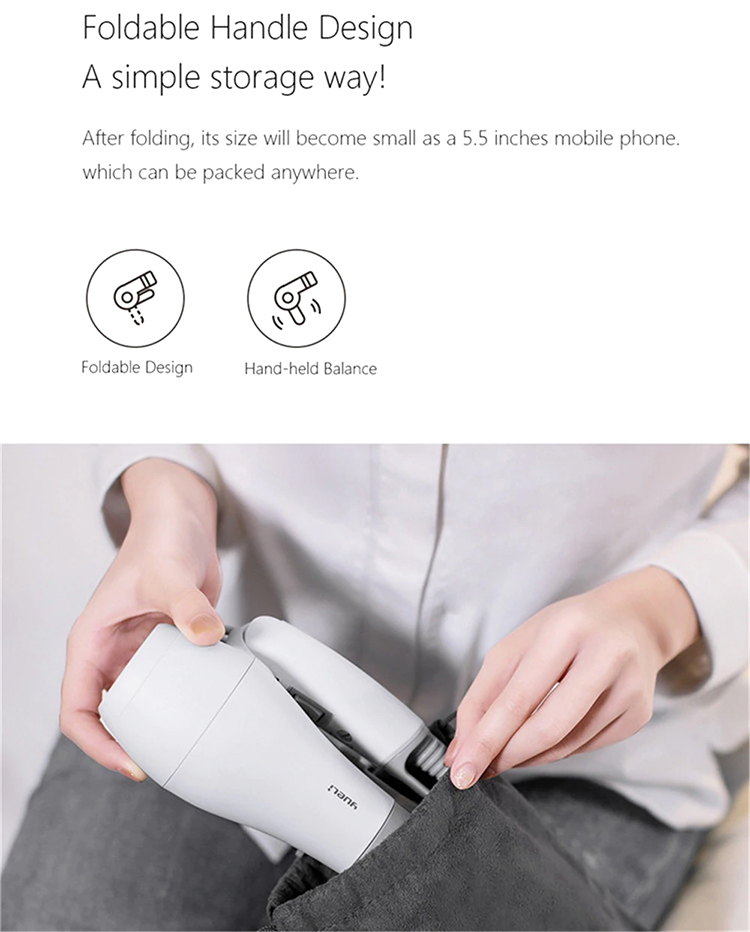 Original Xiaomi Mijia Yueli 1200 Watt Travel Electric Hair Dryer Air Blower Fast Dry Folding Compact Overheat Protection