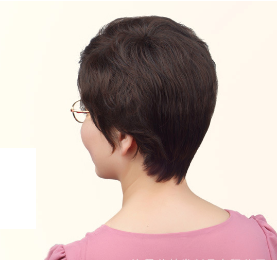 Tóc giả nữ trung niên cao cấp nguyên đầu, có rãnh da đầu, giống thật 99%, chất tơ cao cấp, chịu nhiệt tốt, bấm duỗi gội thoải mái