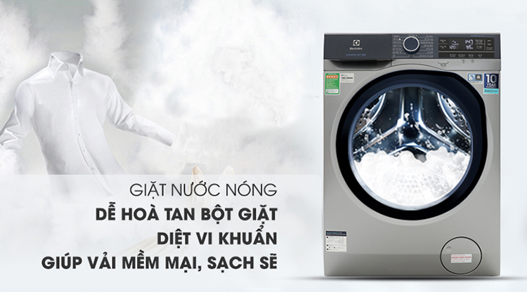 Máy Giặt Cửa Trước Inverter Electrolux EWF9523ADSA (9.5kg) - Hàng Chính Hãng (Bạc)