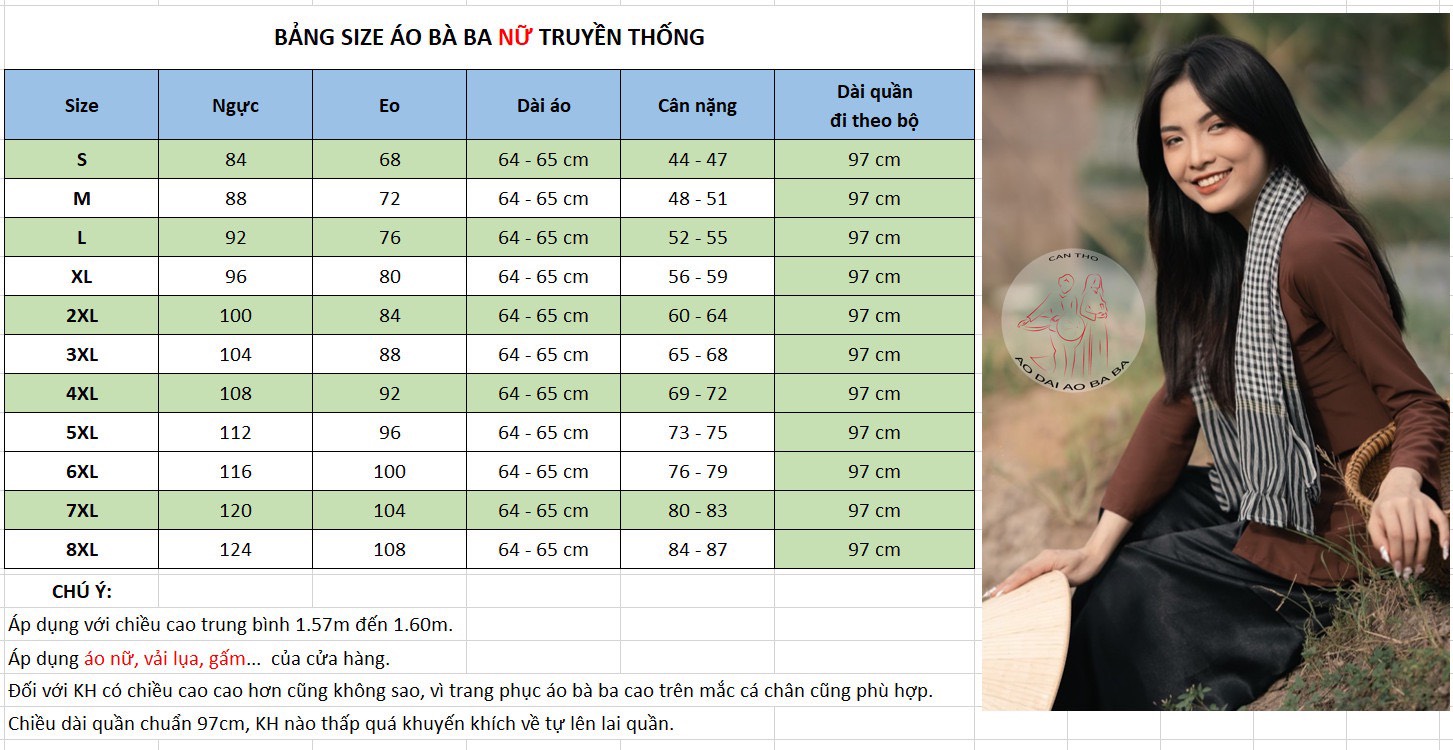 Bảng kích thước