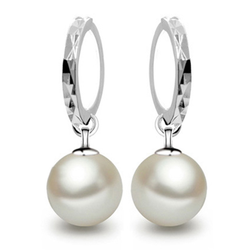 Bông tai nữ tòng teng siêu dễ thương đính đá zircon sang trọng, cườm giả ngọc 
