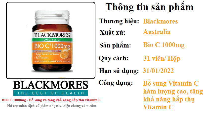 Thực Phẩm Chức Năng Blackmores Bio C 100mg 31 Vien Hoa Phu Tiki Thực Phẩm Chức Năng Blackmores Bio C 100mg 31 Vien Hoa Phu Tiki