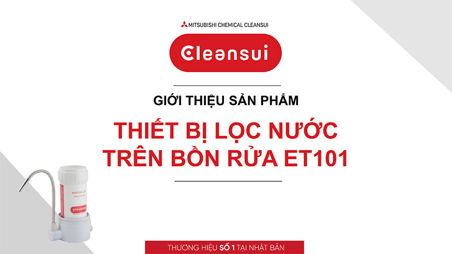 Thiết bị lọc nước Cleansui trên bồn rửa ET101-hàng chính hãng