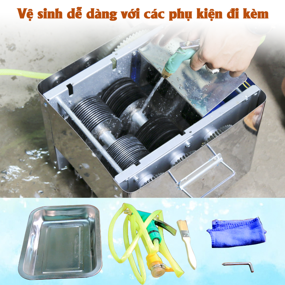 Máy thái thịt tươi sống đa năng 2 cửa nạp 3A850W dễ dàng làm vệ sinh