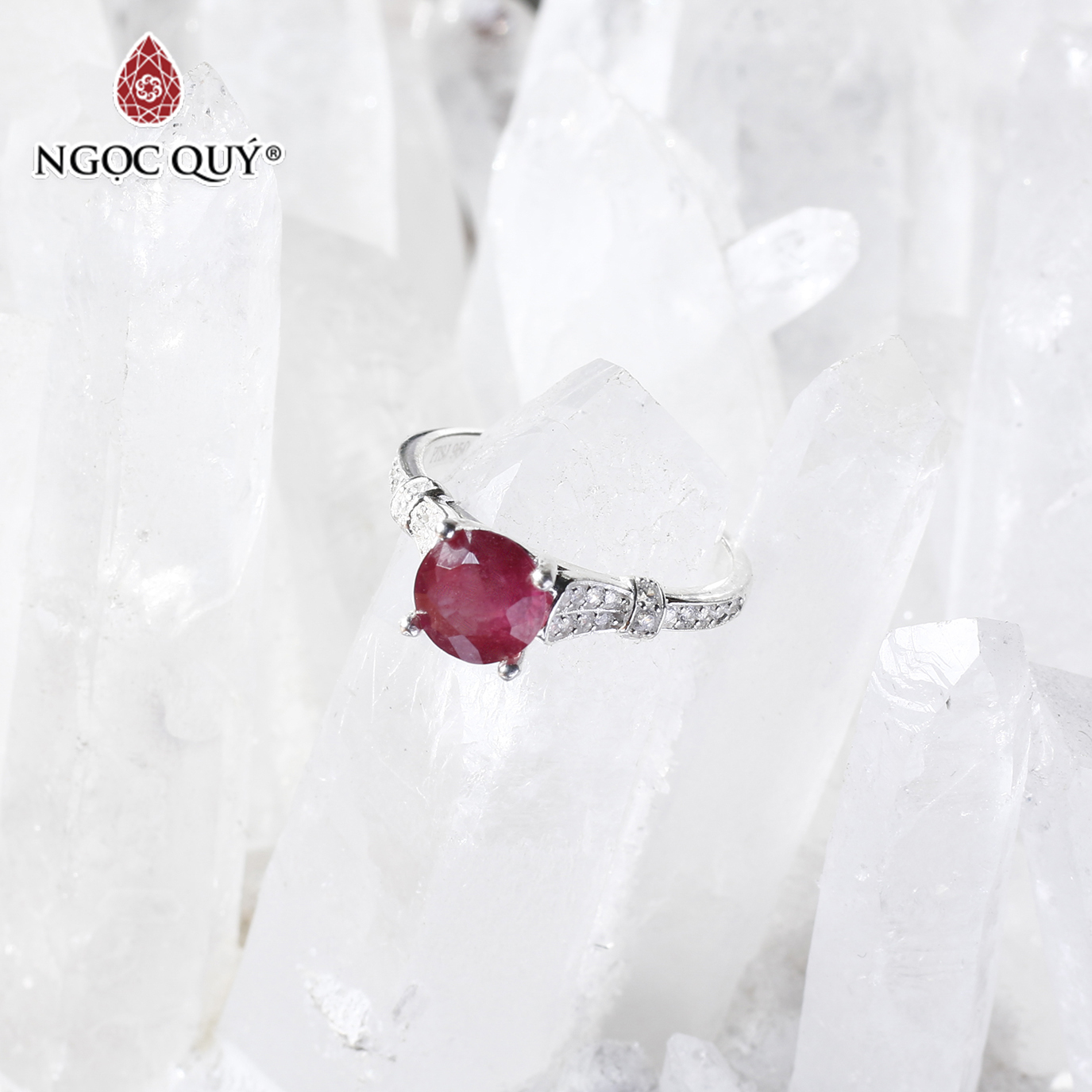 Nhẫn bạc nữ đá thiên nhiên - Ngọc Quý Gemstones