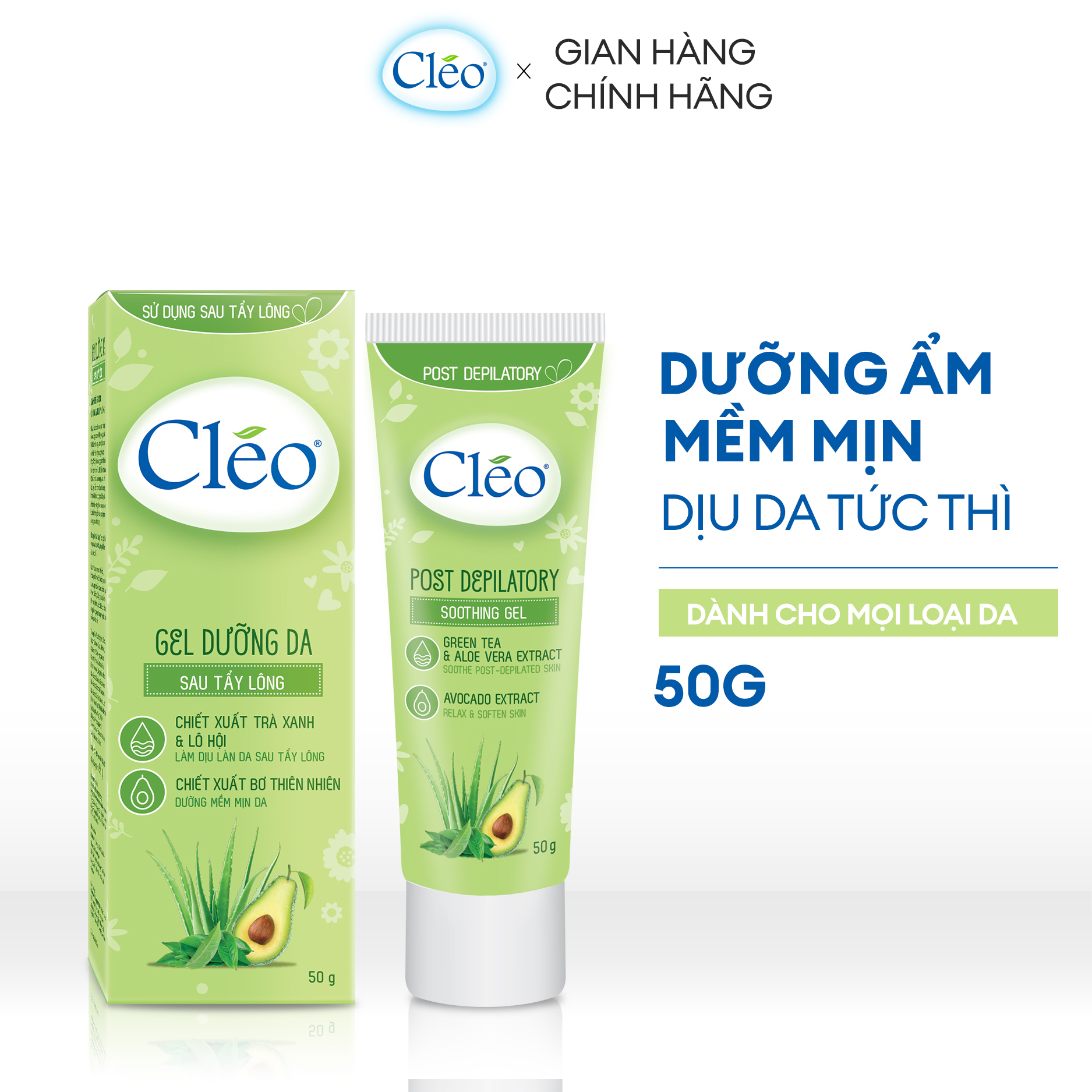 Kem tẩy lông Chiết Xuất Bơ Cleo dạng sữa dành cho vùng tay chân dành cho mọi loại da 90ml, an toàn, không đau và đạt hiệu quả nhanh chóng