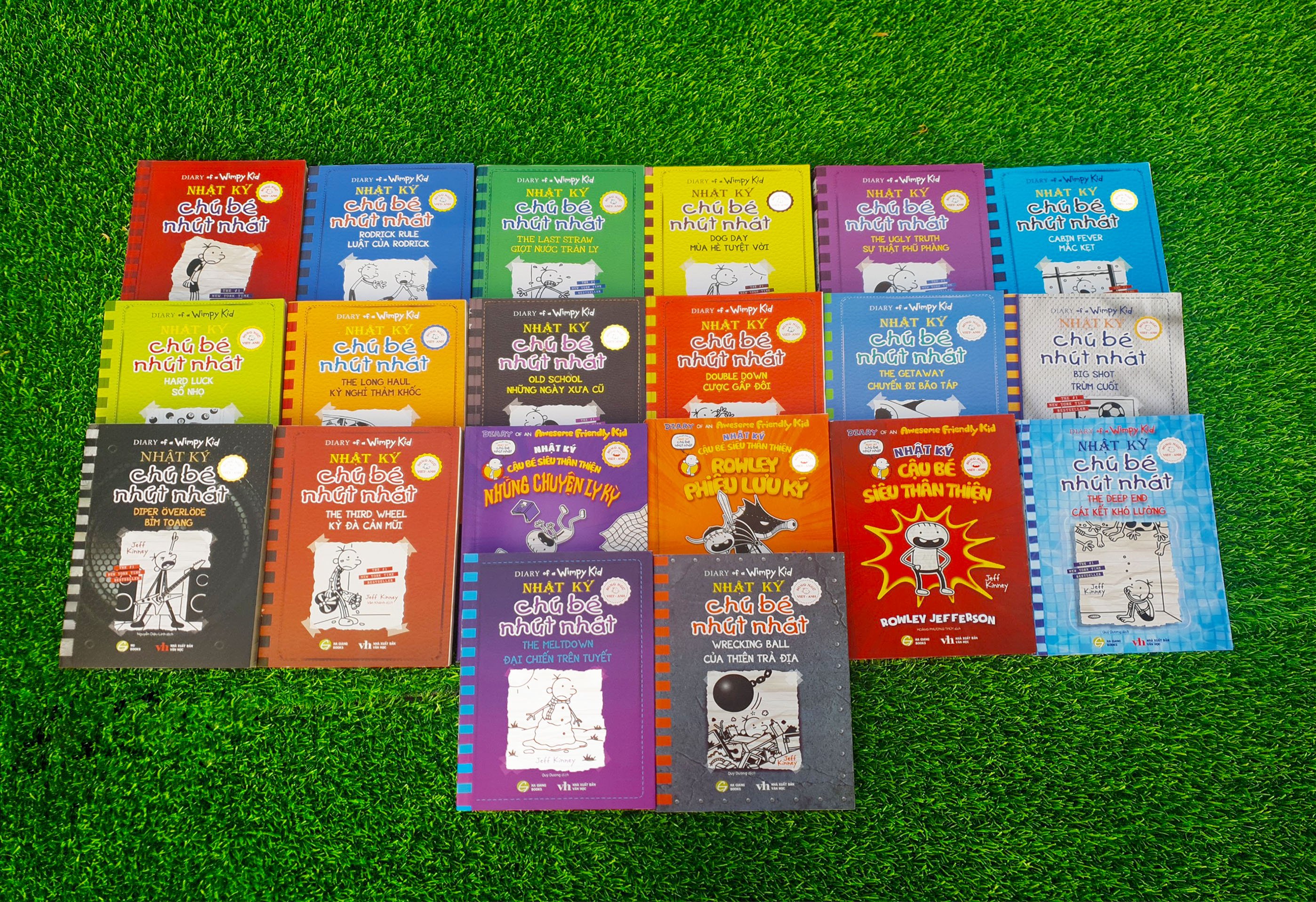 [Combo tập 6-10] Sách Song Ngữ: Nhật Ký Chú Bé Nhút Nhát - Diary Of A Wimpy Kid - Truyện song ngữ dành cho thiếu nhi có note từ vựng, tặng kèm file nghe - HG Books