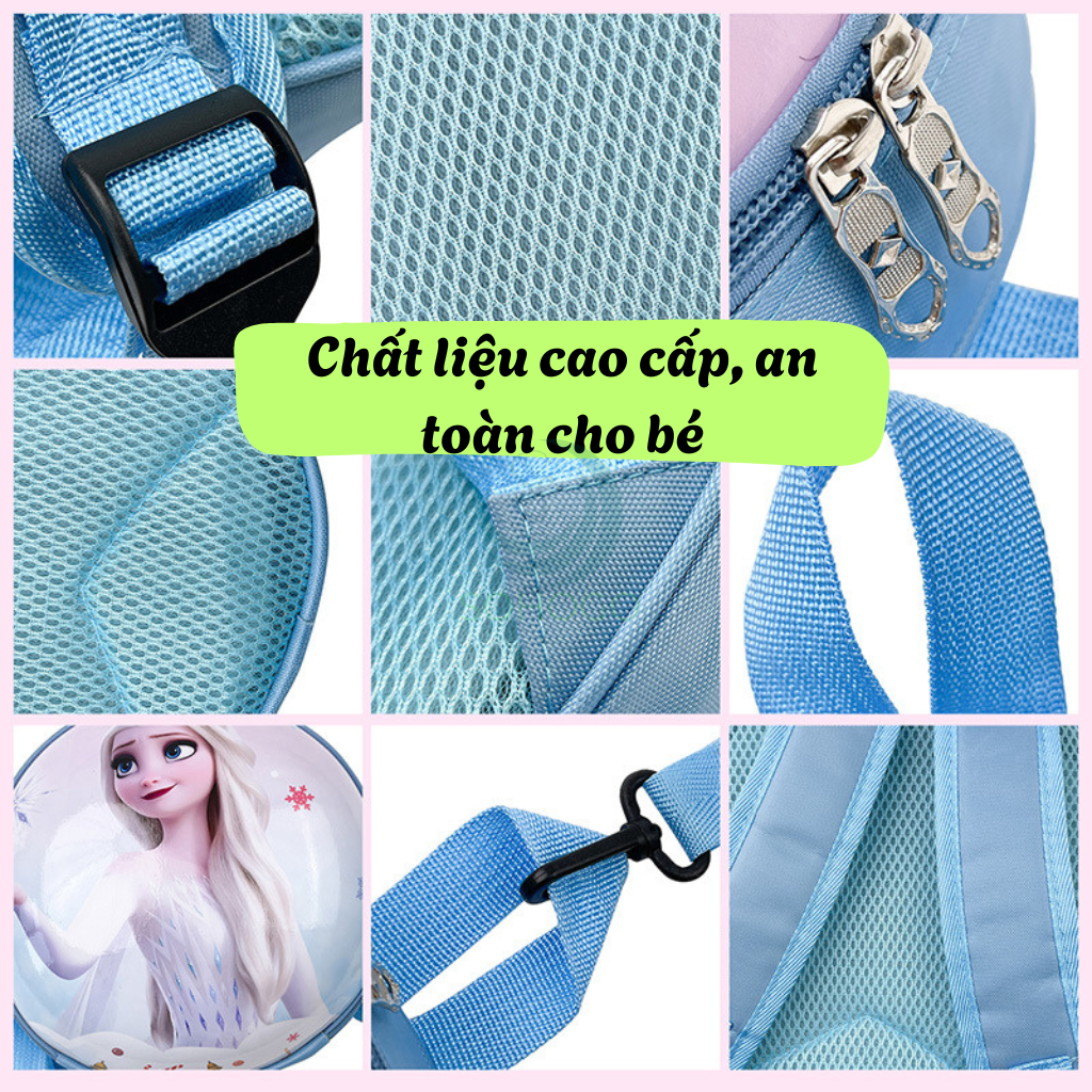 Balo in hình nhân vật Elsa trong phim Frozen, thiết kế dễ thương, nhiều màu sắc, phù hợp cho bé đi học hoặc đi chơi Balo Cho Bé Mầm Non, Cặp Cho Bé Mẫu Giáo Dễ Thương Cho Bé 1-5 Tuổi