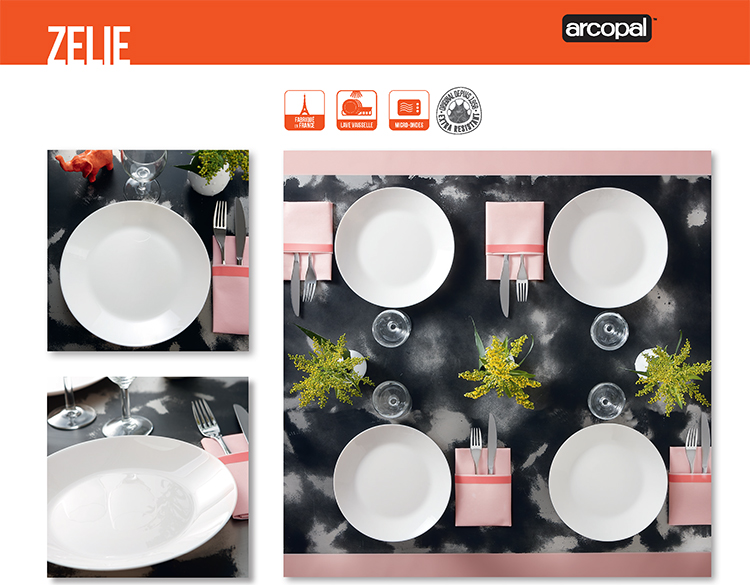 Bộ bàn ăn thủy tinh cường lực Arcopal 14 món