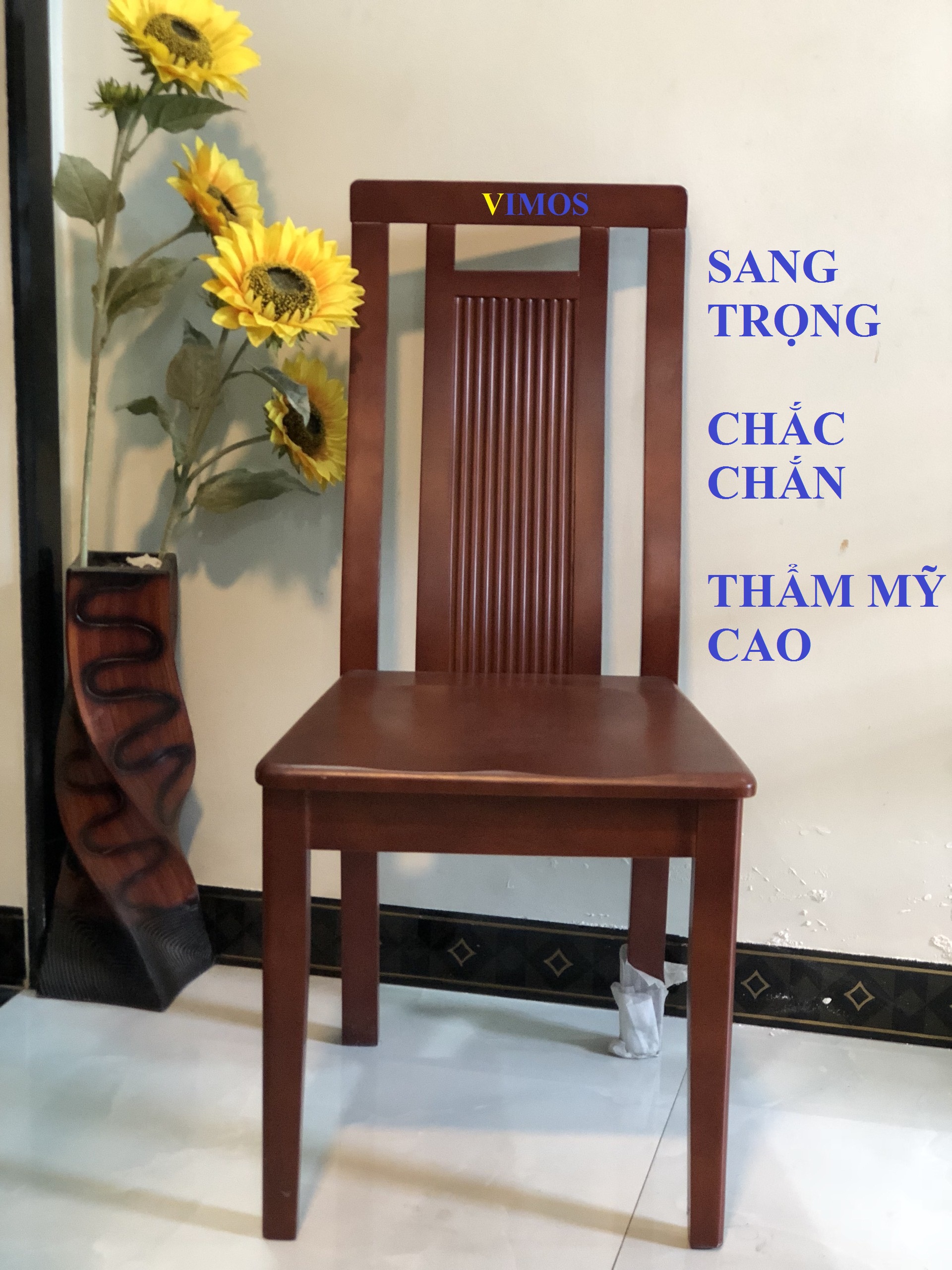 Ghế bàn ăn, ghế ngồi làm việc gỗ xoan đào -thương hiệu VIMOS