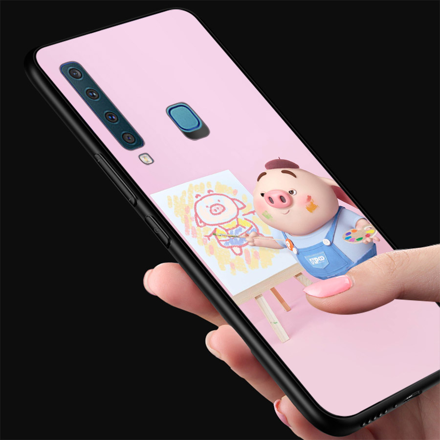 Ốp lưng cứng viền dẻo dành cho điện thoại Samsung Galaxy M20 - Heo Dễ Thương MS HDTDD066