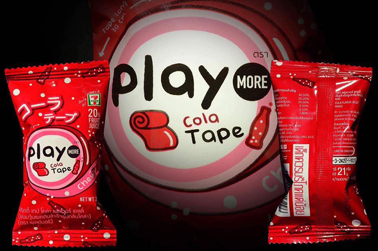 Kẹo Dẻo Cuộn Playmore Vị Cola (21g)