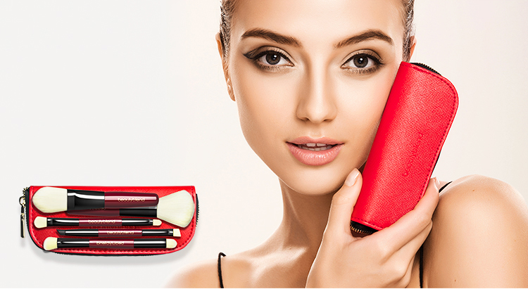 Bộ Cọ Trang Điểm Kèm Túi Đựng Beautyblend - Đỏ 