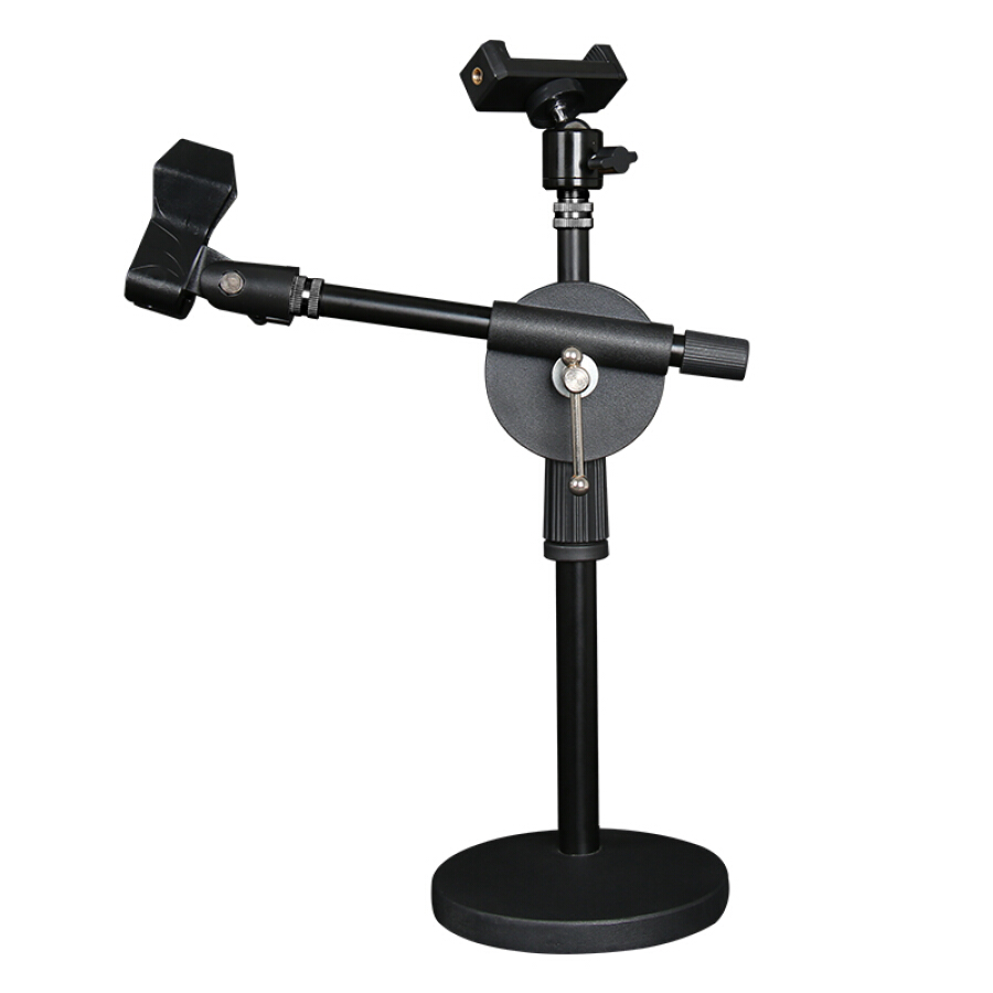 Kaifu frog (KFW) DS-22 desktop mobile phone holder microphone microphone desktop sing live broadcast bracket retractable metal bracket