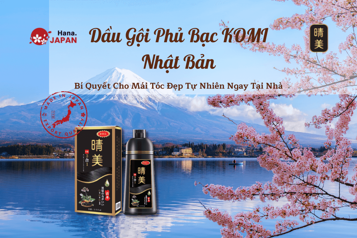 Dầu gội phủ bạc thảo dược thiên nhiên Komi Nhật Bản [Chai 500ml - Chính Hãng]