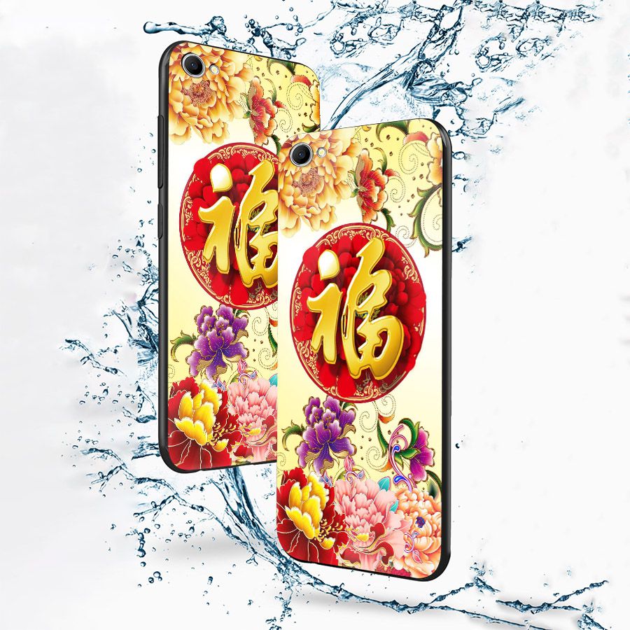 Ốp kính cường lực cho điện thoại Oppo A71 - mẫu đơn MS MAUDON005