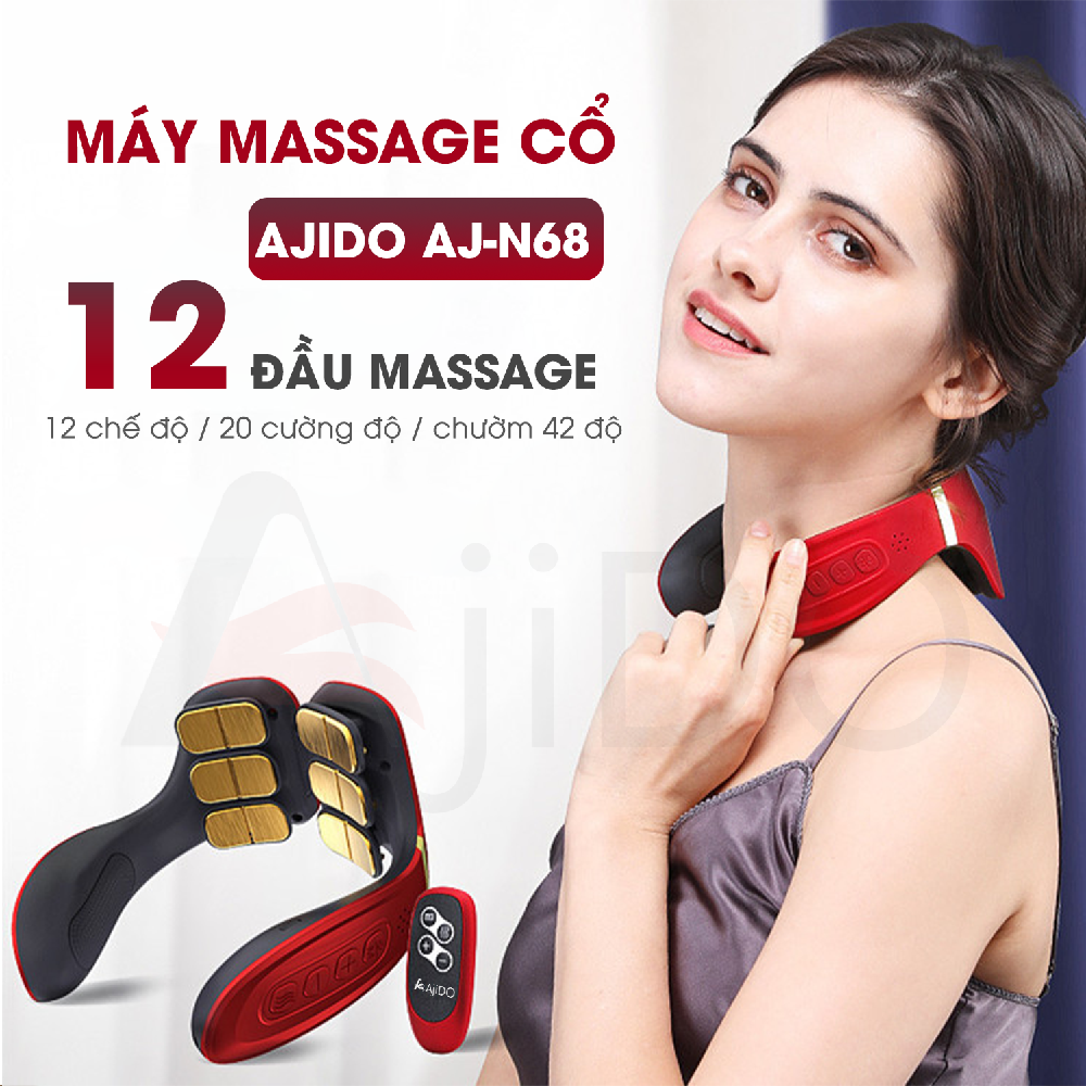 máy massage cổ vai gáy ajido aj-n68 12 đầu mát xa 1