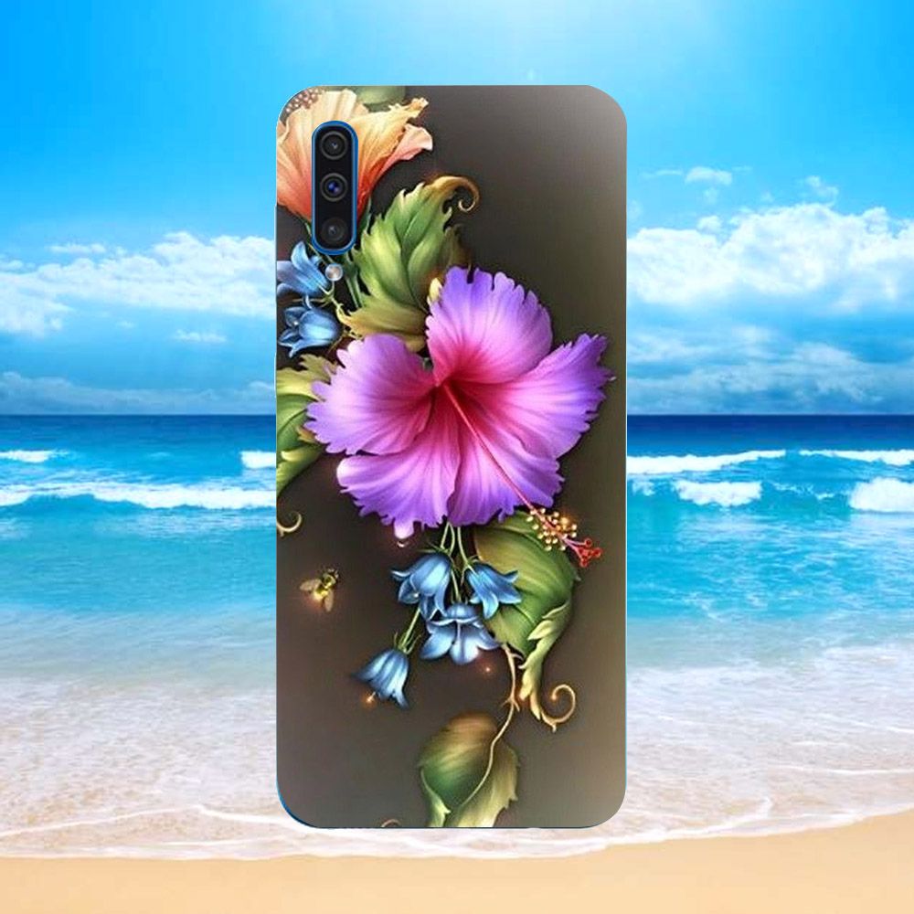 Ốp điện thoại Samsung Galaxy A7 2018/A750 - Gold Roses MS RSD009