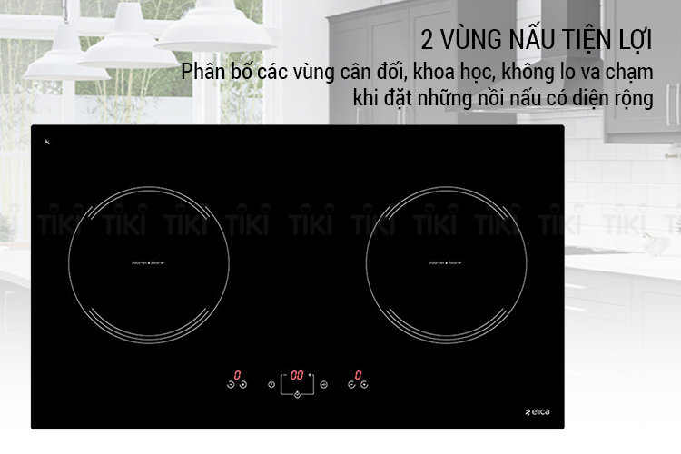Bếp Âm Từ Đôi Elica H3 – EIH7520BL (70cm - 3700W) - Hàng Chính Hãng