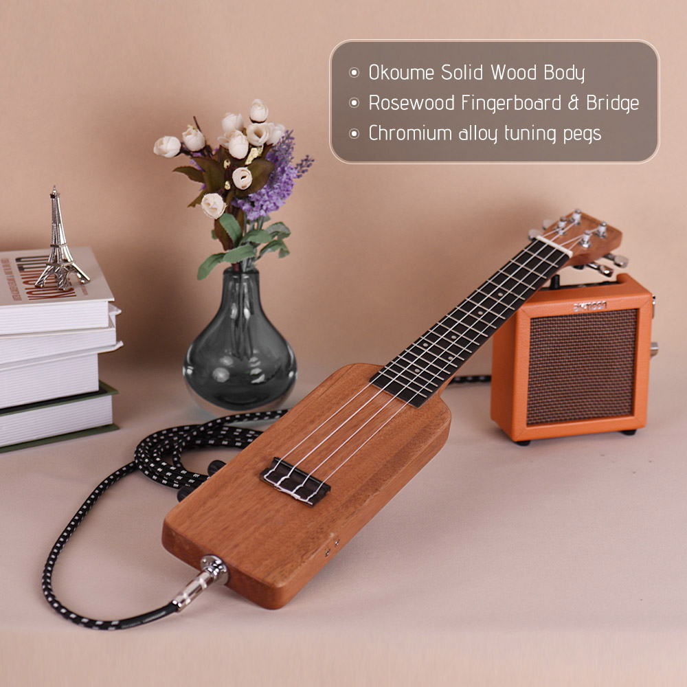 Ukulele Điện Ammoon Gỗ Cứng Hình Chai (23 Ukulele Điện Ammoon Gỗ Cứng Hình Chai (23