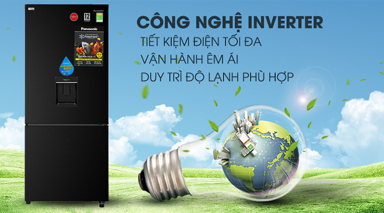 Tủ lạnh Inverter Panasonic NR-BX410WKVN (368L)- Hàng chính hãng - Chỉ giao tại HCM