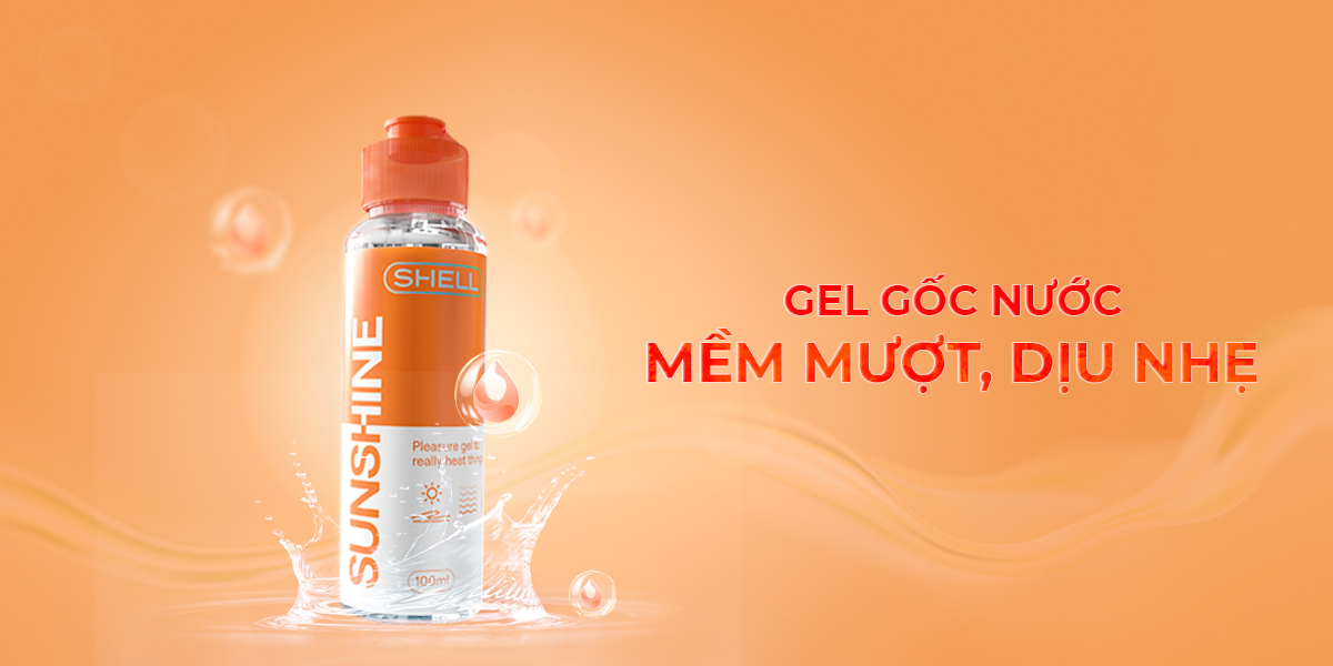 Gel bôi trơn ấm nóng Shell Sunshine - Chai 100ml | SHELL CHÍNH HÃNG