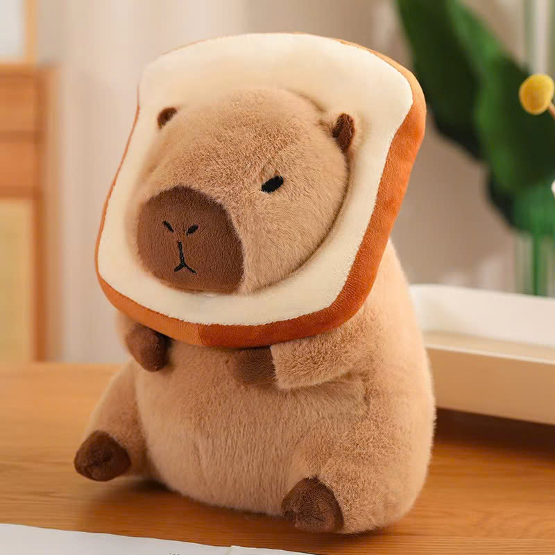 GẤU BÔNG CHUỘT LANG NƯỚC CAPYBARA ÔM TRÀ SỮA – THÚ NHỒI BÔNG COSPLAY SIÊU DỄ THƯƠNG | SIÊU MỊN 30CM