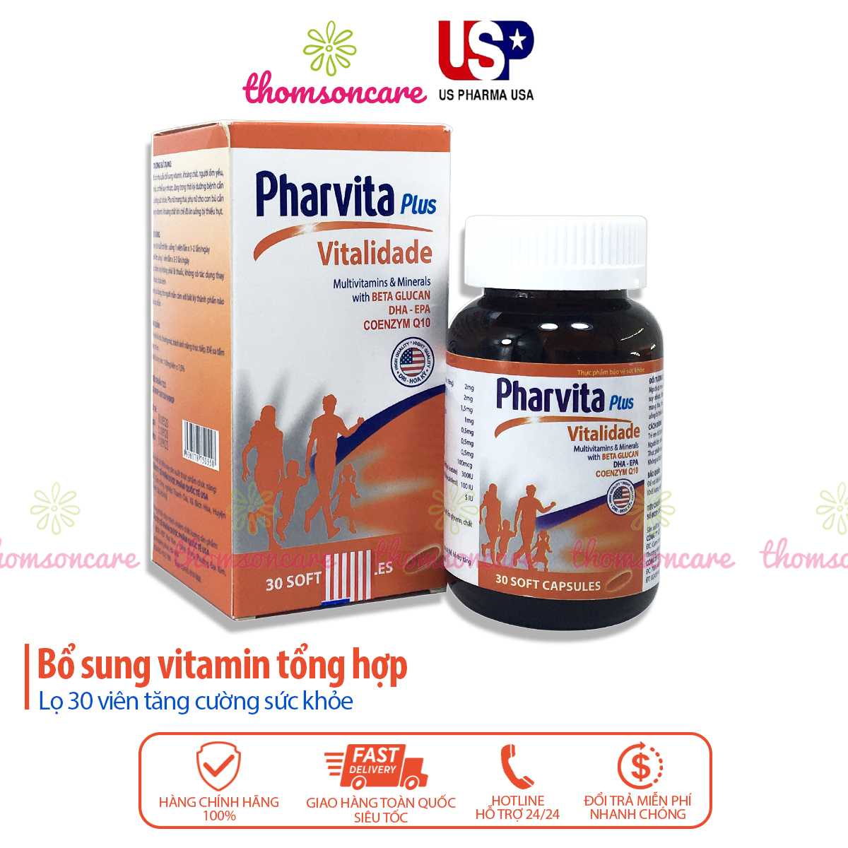 vitamin tổng hợp tăng cường sức khỏe - pharvita plus