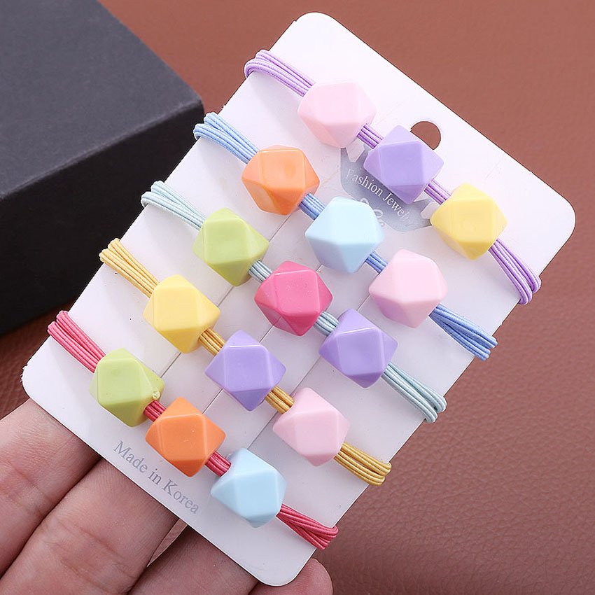 Dây buộc tóc nữ hạt màu [Set 5 dây] NASI dễ thương phong cách hàn quốc thun cột tóc nữ co giãn tốt phụ kiện tóc