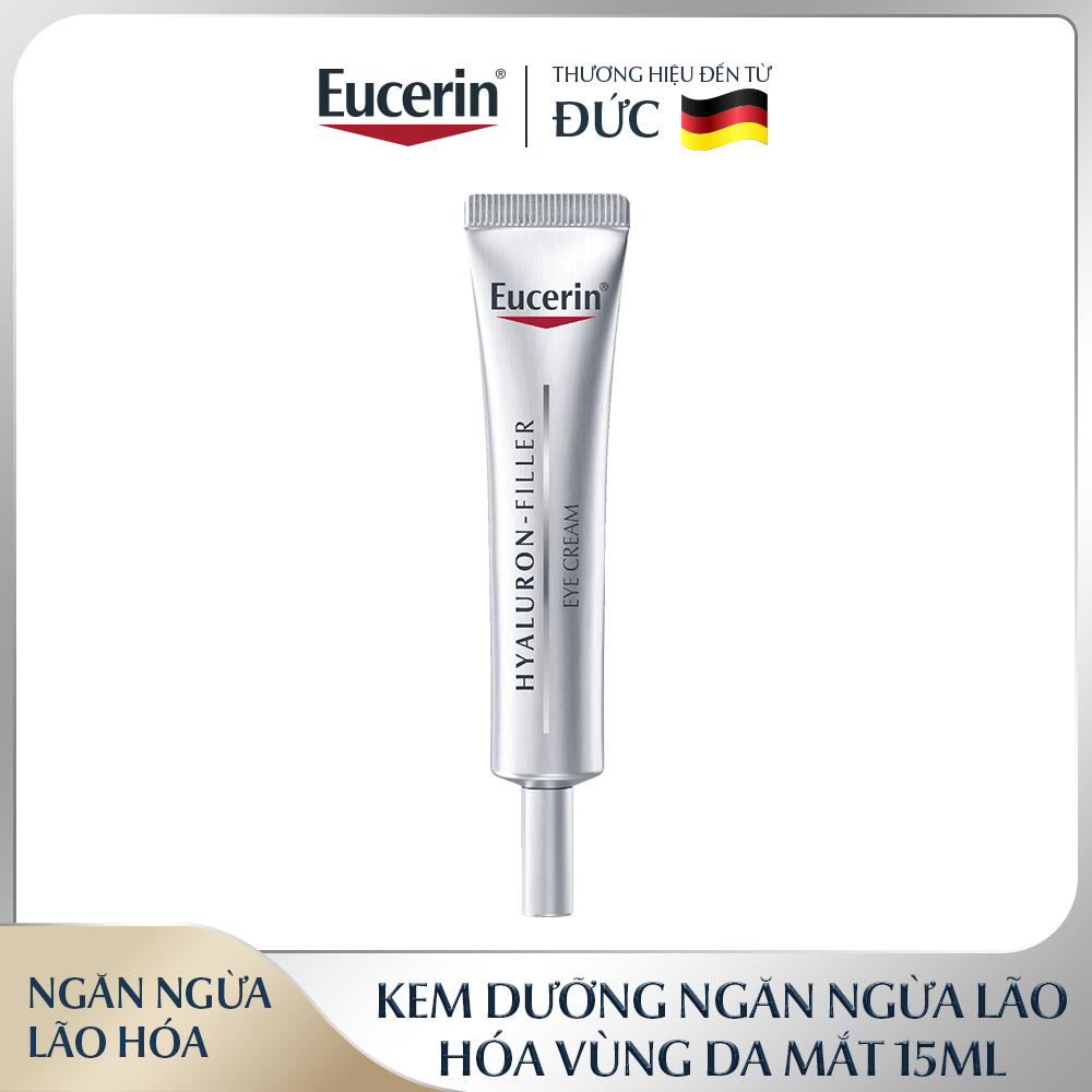 Kem dưỡng giảm nếp nhăn vùng mắt Eucerin Hyaluron [3X]+ Filler Eye Cream SPF15 15ml