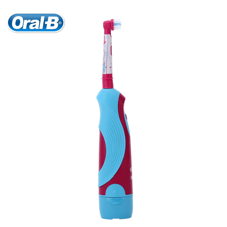 Oral B Kids Electric Toothbrush Soft Bristle Battery Power Supply Gum Care Replaceable Brush Head 2 Minutes Timer Teeth Brush