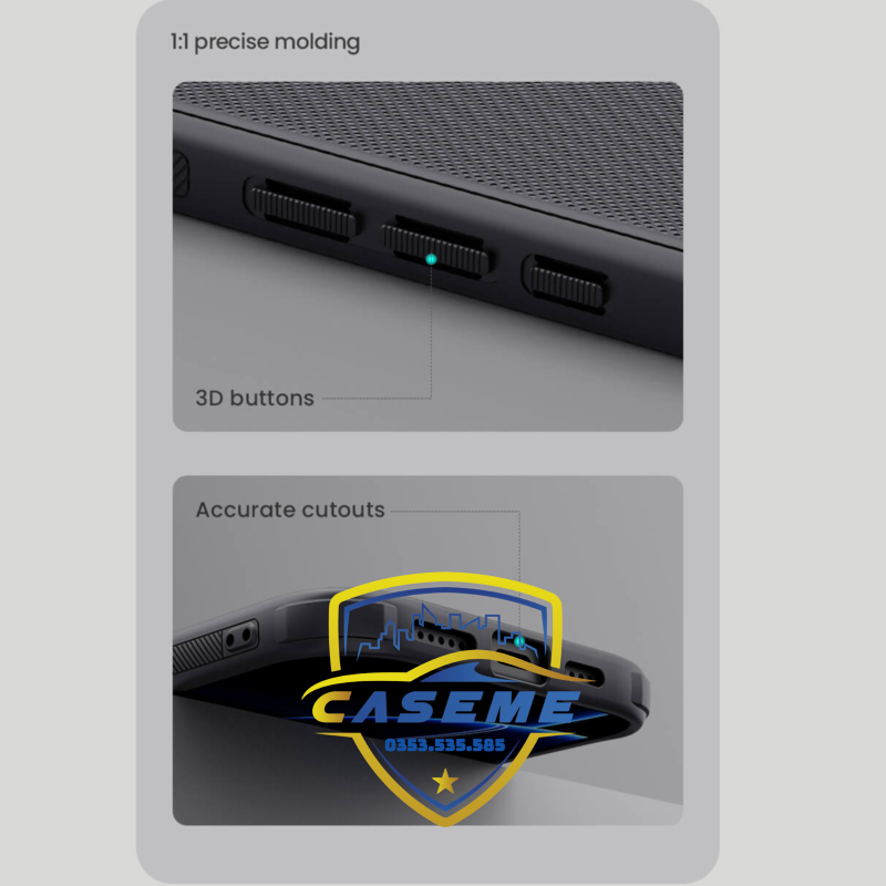 Ốp Lưng Dành Cho iPhone 16 Pro Nillkin Dạng Sần Viền Silicon - Hàng Chính Hãng