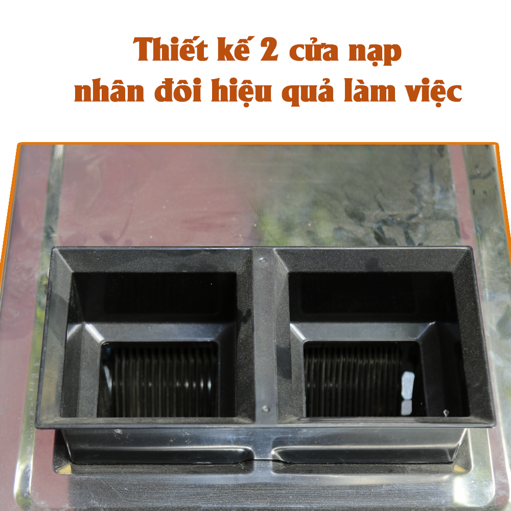 Cửa nạp của máy thái thịt tươi sống 2 cửa nạp 3A850W