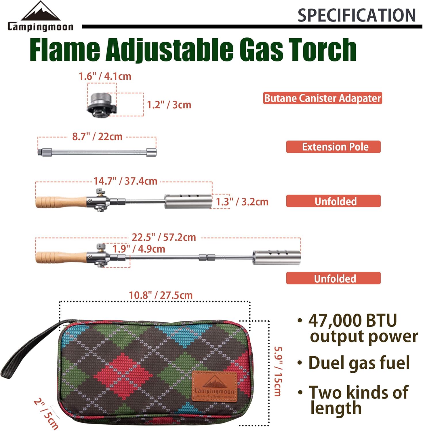 Đèn khò gas Campingmoon MT-3955