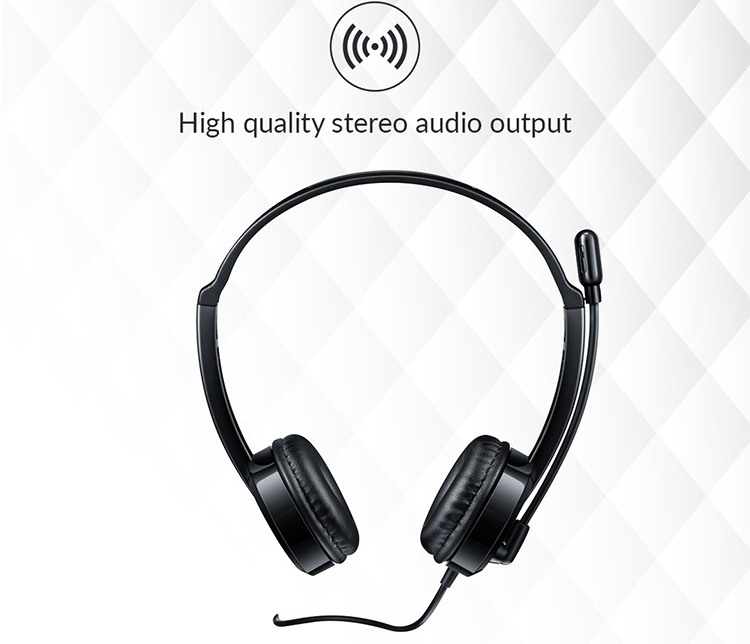 Tai Nghe Có Dây Chụp Tai On-ear Rapoo H100 Wired Stereo - Hàng Chính Hãng