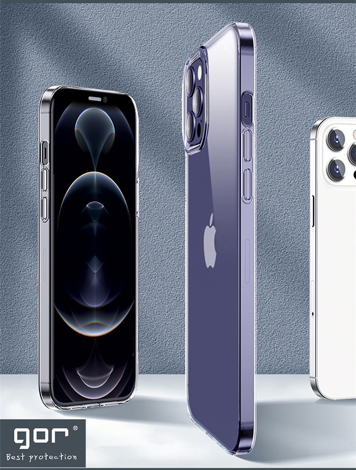 Ốp Lưng Silicon TPU trong suốt GOR cho iPhone 15 / 15 Plus / 15 Pro / 15 Pro Max - Hàng Chính Hãng