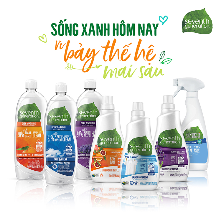 Nước giặt  gốc thực vật Seventh Generation Free and Clear không mùi (700ml)