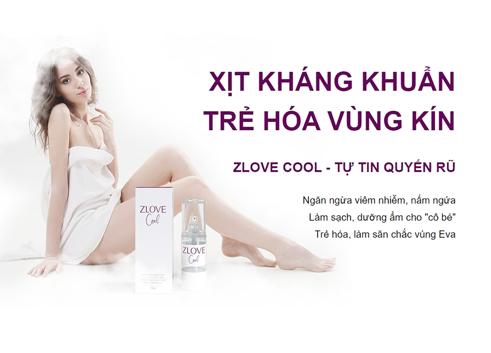 Sản Phẩm Chăm Sóc Vùng Kín Phụ Nữ ZLOVE COOL - Xịt Kháng Khuẩn, Kháng Nấm, Góp Phần Ngăn Ngừa Viêm Nhiễm Phụ Khoa - Làm Sạch, Dưỡng Ẩm - Trẻ Hóa, Săn Chắc Vùng Kín (15 ml) 1