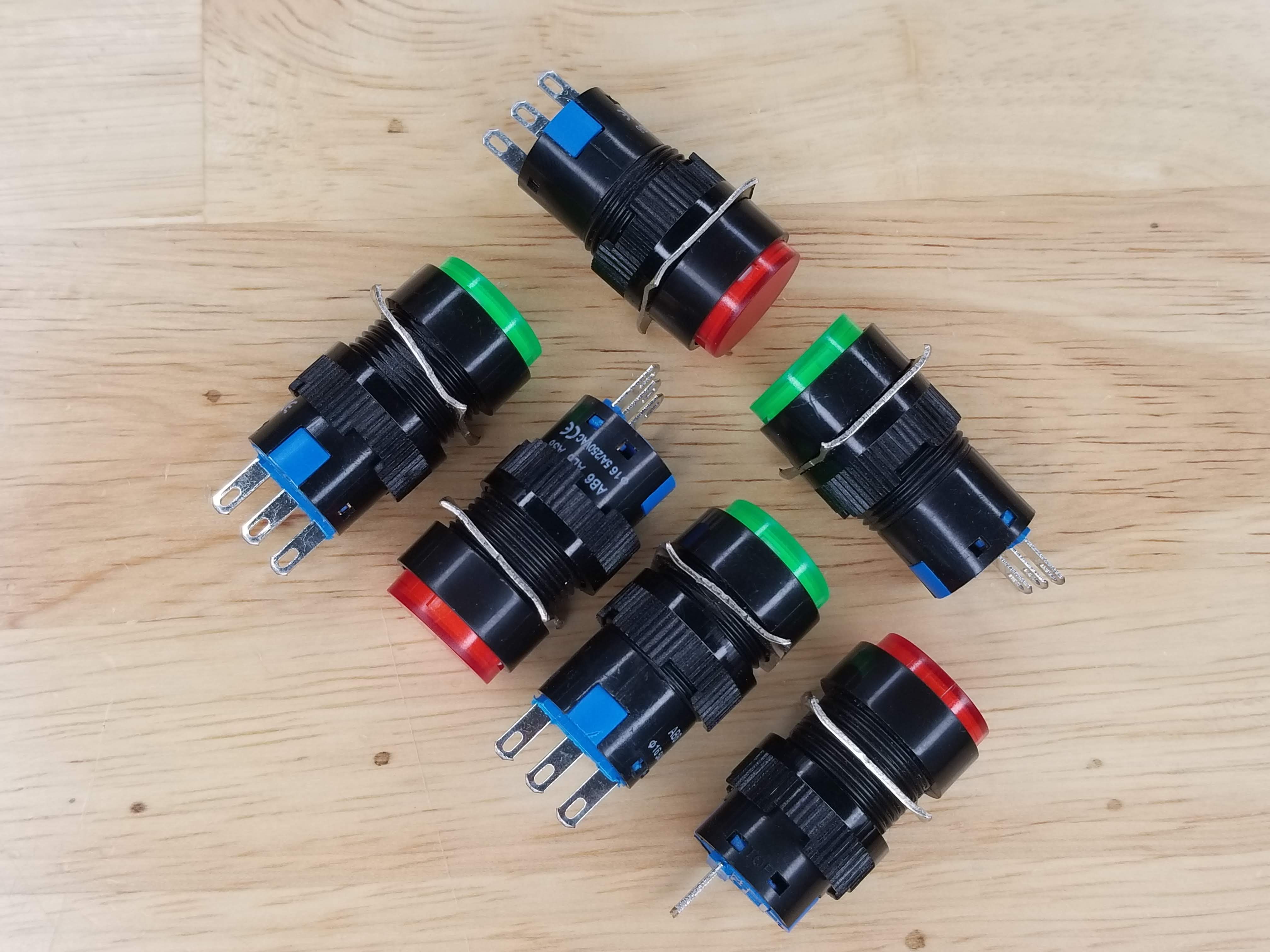 fukidi Công tắc nút nhấn giữ LA16Y-11Z AB6Y-A 16mm