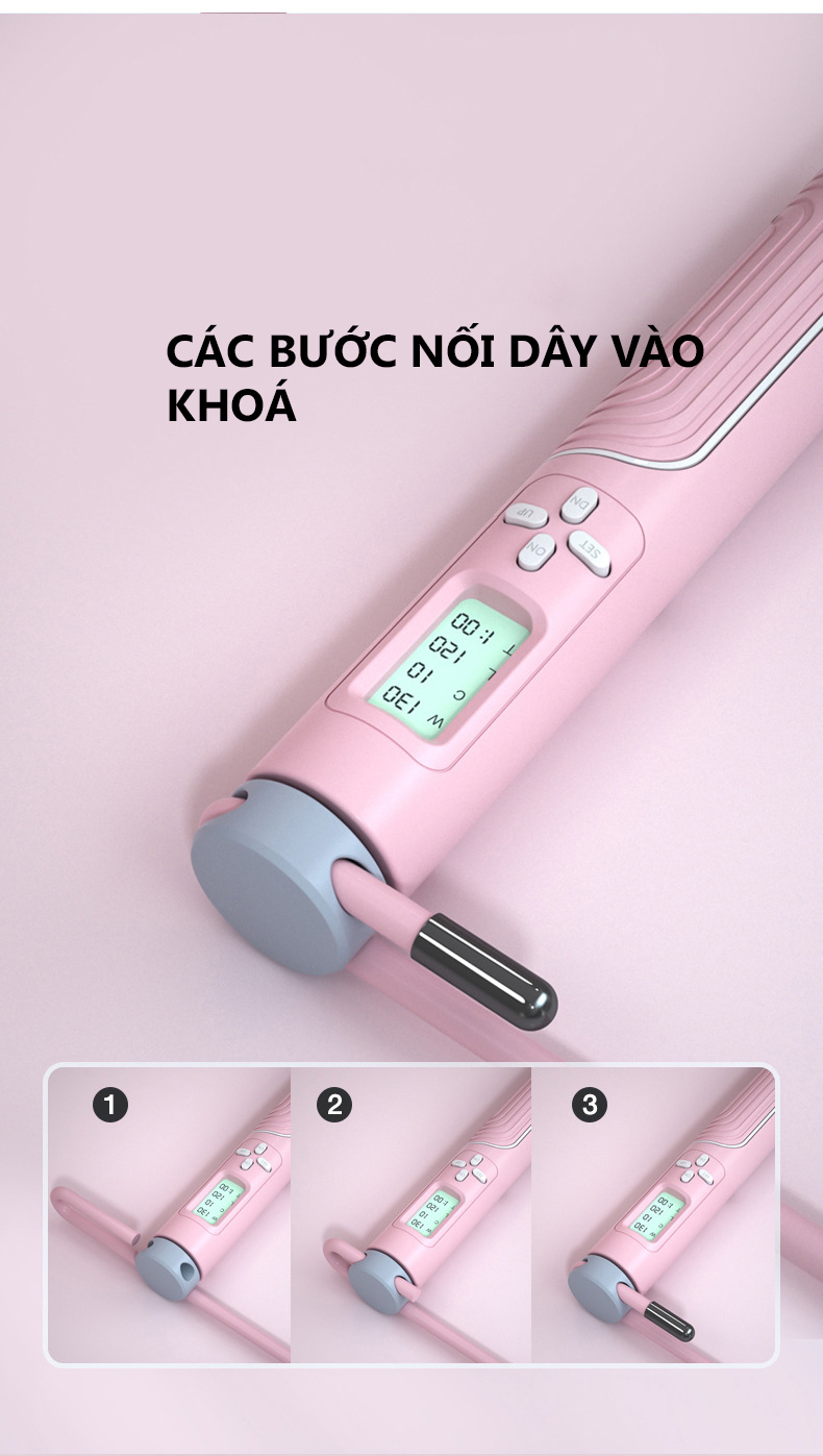 Dây  nhảy thể dục điện tử  đếm số vòng , calo , đếm ngược đồng hồ led hiển thị chính xác , dây PVC lõi thép Cleacco  AT0117   - Hàng chính hãng BORO SPORT